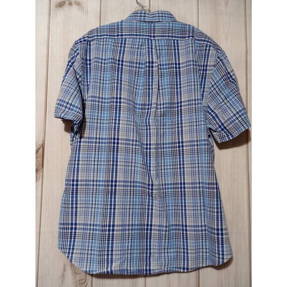 Ralph Lauren Shirt Men's XXL Slim Fit Blue Button Front Short Sleeve - Picture 2 of 8